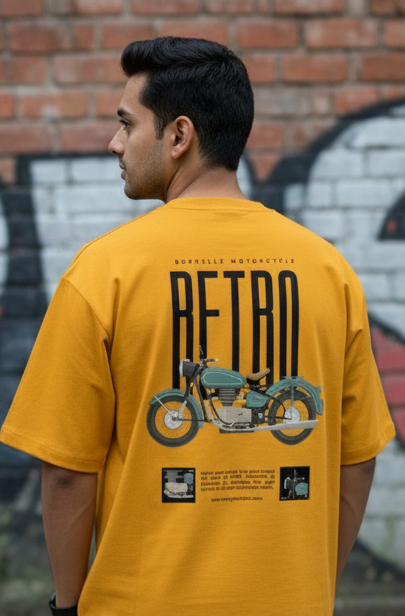 Retro Roadster Oversized Cotton Tee